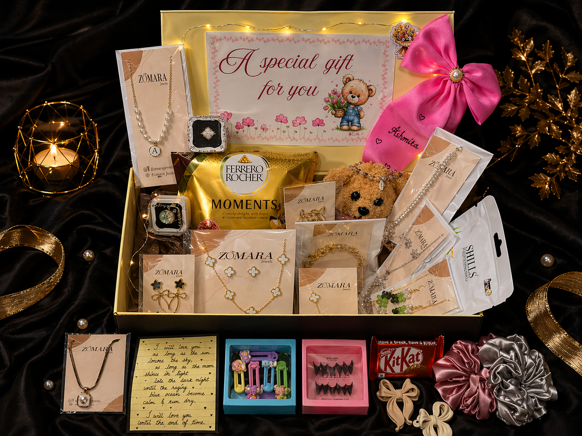 Luxury gift hampers collection featuring jewellery gift boxes for birthdays, anniversaries and festive occasions