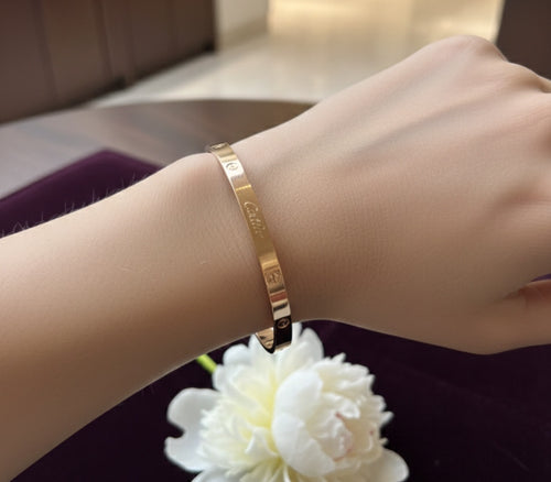 Designer-inspired band bracelet for women Cartier style