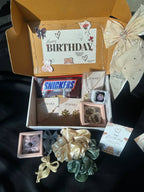 Elegant Love Gift Hamper - a beautifully arranged birthday gift box with jewelry and accessories.