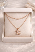 Double-Layer Chanel Pendant Necklace - ZOMARA
