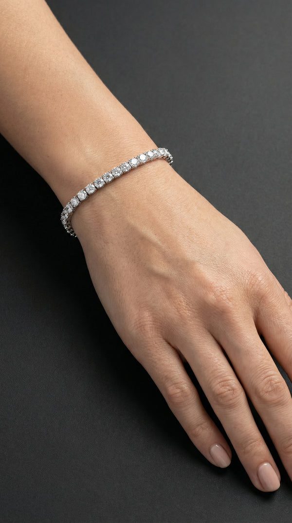 Elegant diamond bracelet with sparkling stones party wear