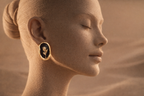 Floral enamel stud earrings for women handcrafted petal design