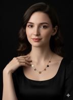 Flowers pendant necklace trendy jewellery