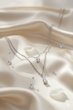Double Layer Teardrop Crystal Necklace