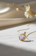 Lilac Flower Pendant Necklace - ZOMARA