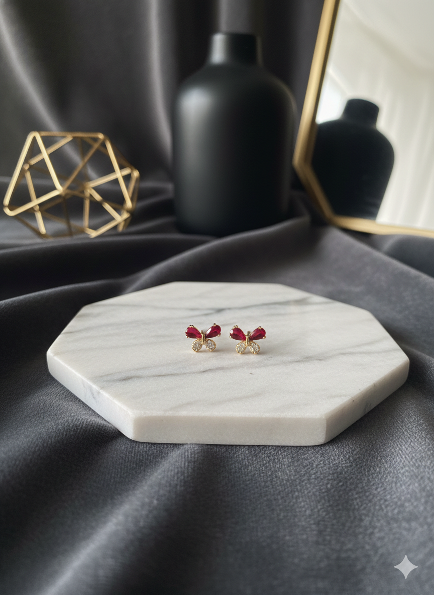 Red Butterfly Earrings