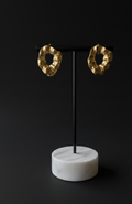 Hammered Gold Statement Earrings