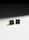 Elegant Clover Enamel Stud Earrings - ZOMARA