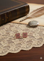 Elegant Clover Enamel Stud Earrings - ZOMARA