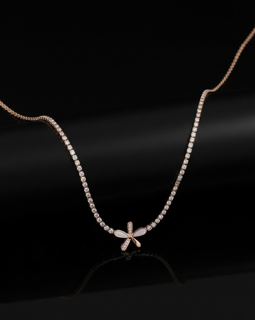 Crystal Flower Necklace