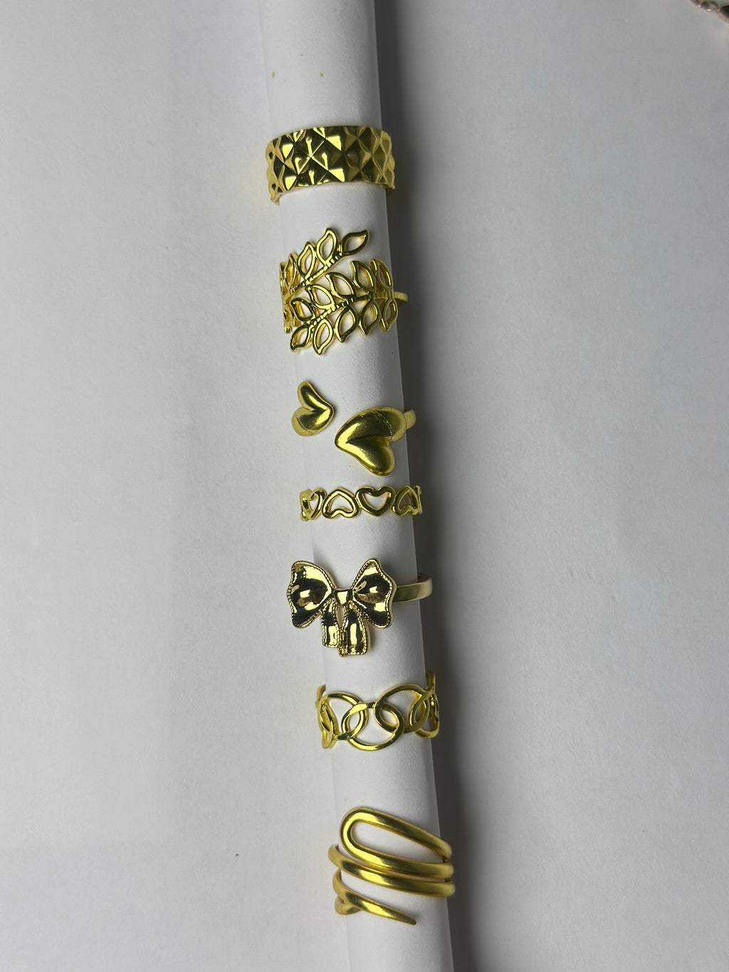 Gold Box Ring Collection – 6 Elegant Designs in Premium Finish - ZOMARA