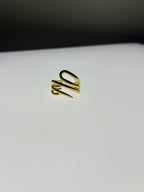 Gold Abstract Coil Ring