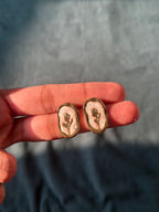 Floral enamel stud earrings for women handcrafted petal design