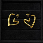Gold tone earring combo hoops studs statement styles