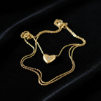 Gold Heart Pendant Necklace