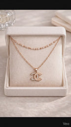 Double-Layer Chanel Pendant Necklace