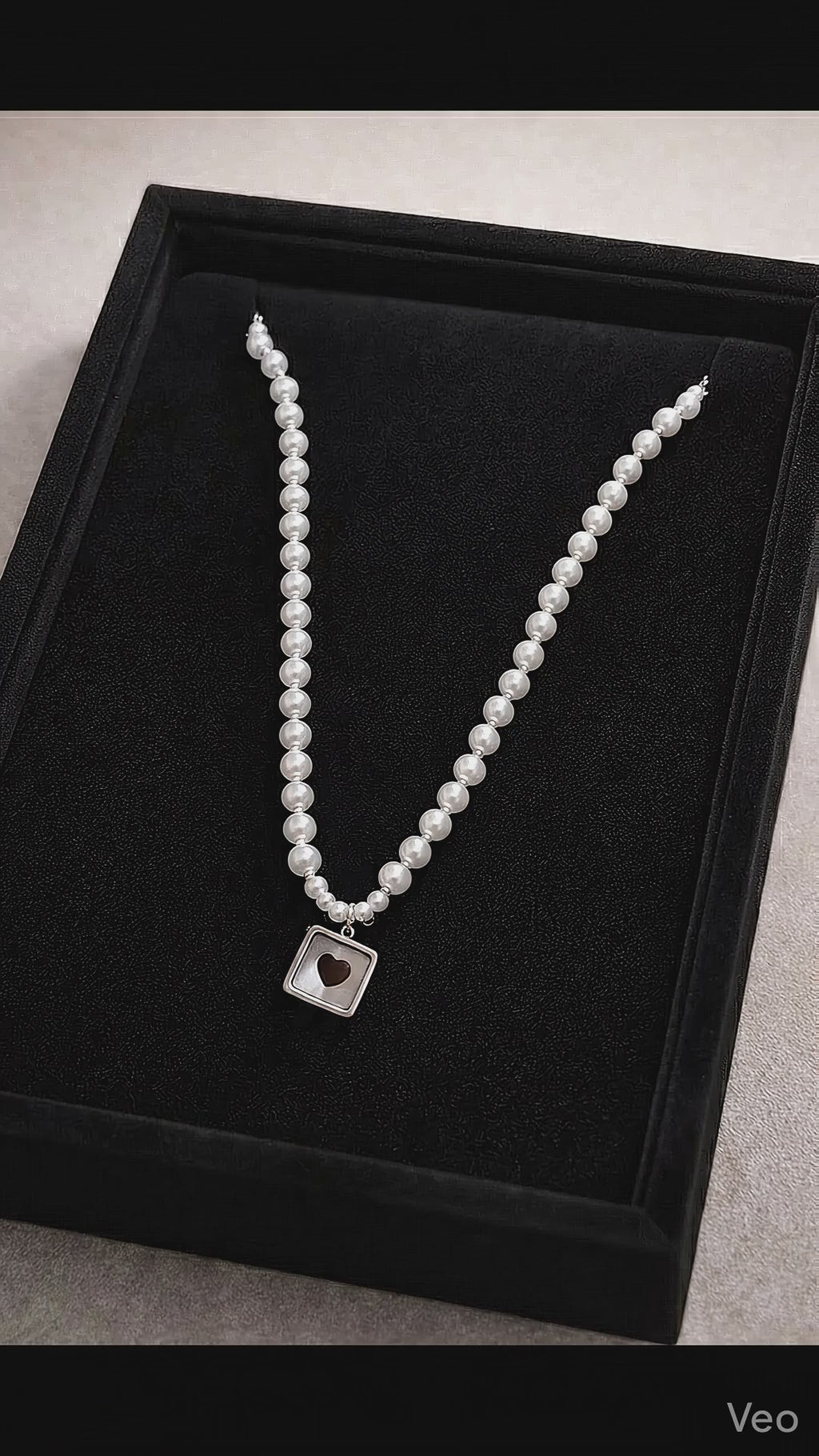Pearl Heart Pendant Necklace