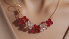 Red Crystal Jewelry Set for Women