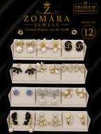 12-Pair Elegant Statement Earring Set for Women