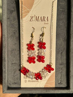 Red Crystal Jewelry Set for Women