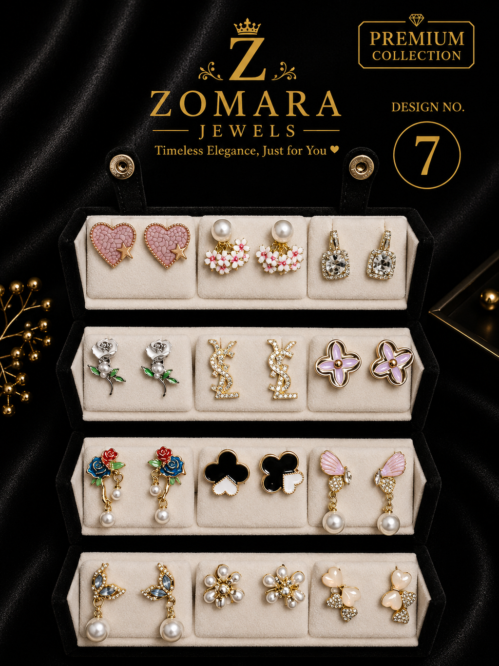 Mystery Earring Box – 12 Pairs Surprise Stud Earrings Gift Set for Women & Girls