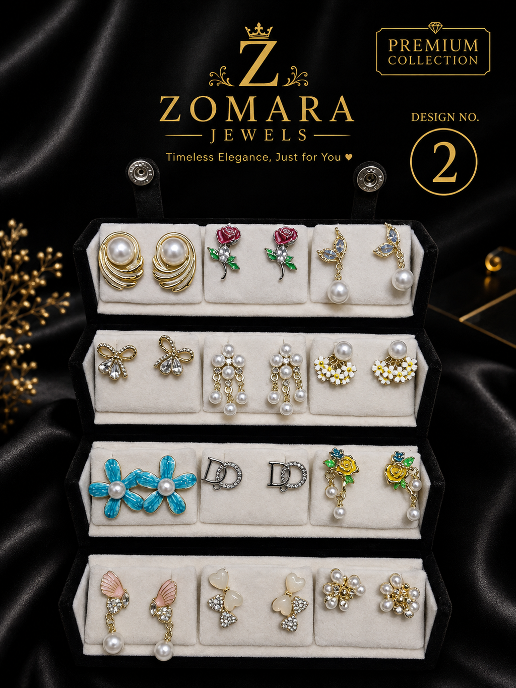 Mystery Earring Box – 12 Pairs Surprise Stud Earrings Gift Set for Women & Girls