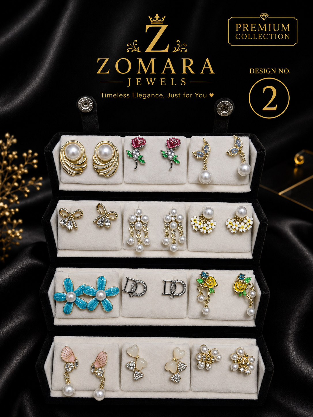 Mystery Earring Box – 12 Pairs Surprise Stud Earrings Gift Set for Women & Girls