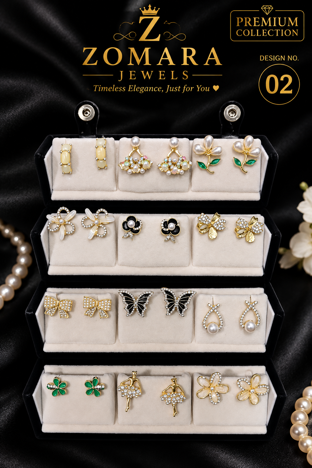 12-Pair Elegant Statement Earring Set for Women