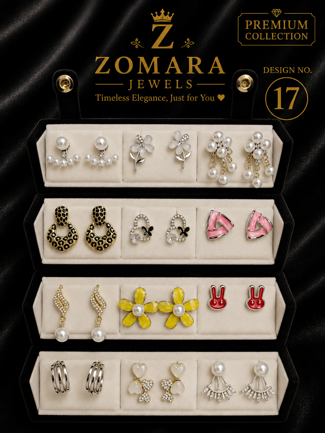 Mystery Earring Box – 12 Pairs Surprise Stud Earrings Gift Set for Women & Girls