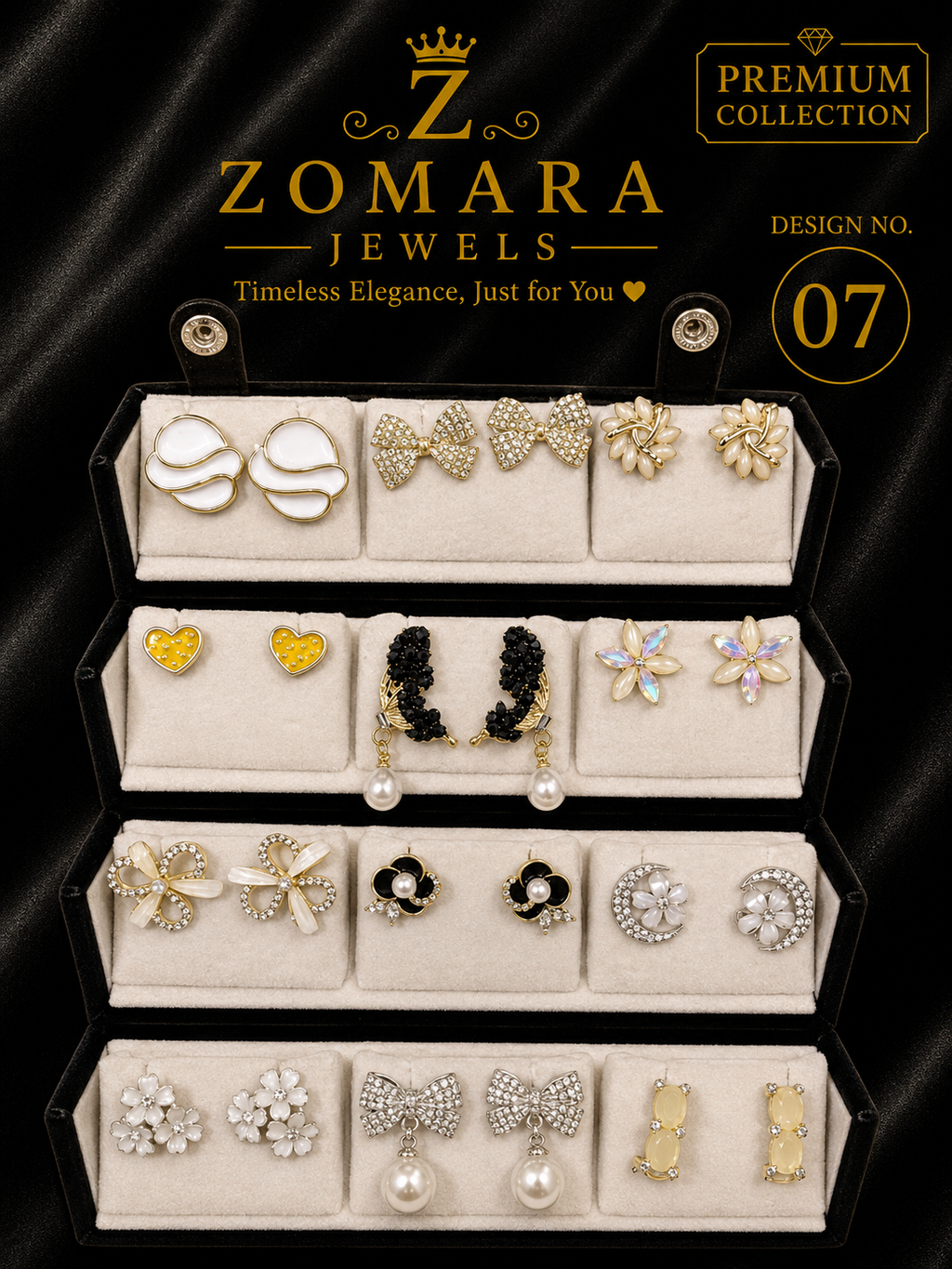 12-Pair Elegant Statement Earring Set for Women