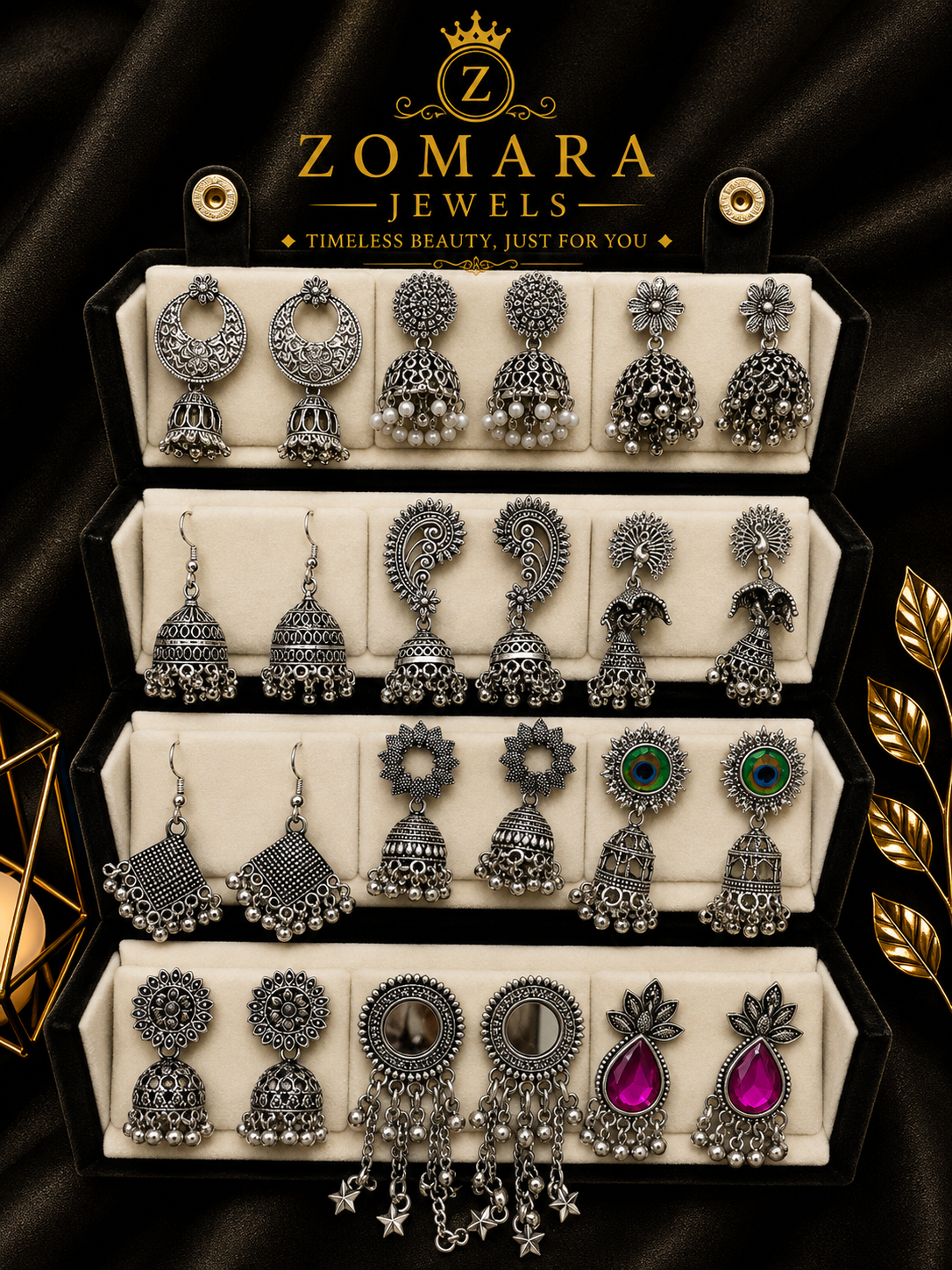 12-Pair Elegant Statement Earring Set for Women