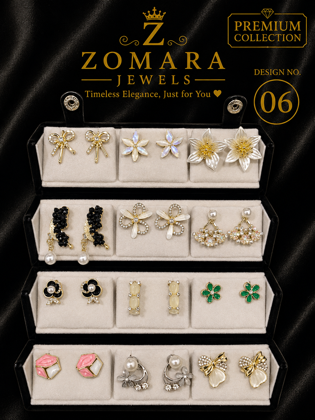 12-Pair Elegant Statement Earring Set for Women