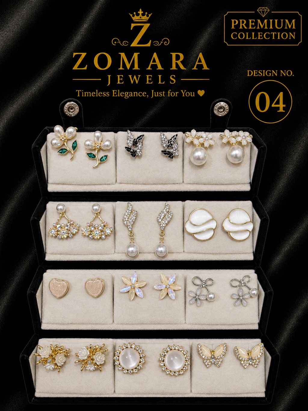 12-Pair Elegant Statement Earring Set for Women