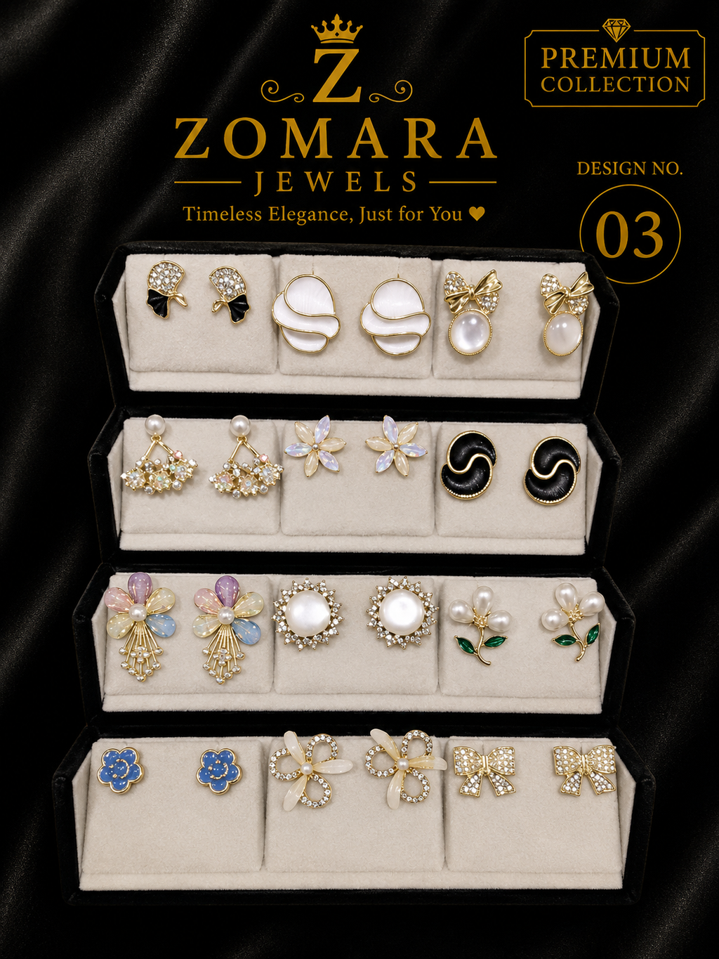 12-Pair Elegant Statement Earring Set for Women