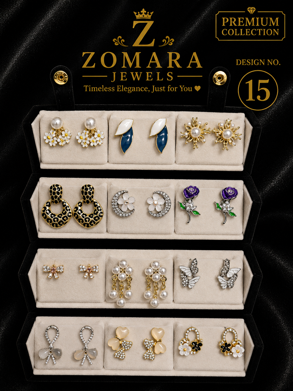 Mystery Earring Box – 12 Pairs Surprise Stud Earrings Gift Set for Women & Girls